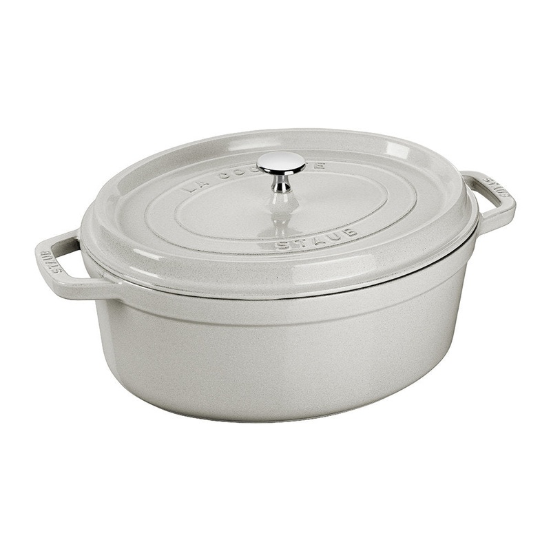 Staub White Truffle 3.25qt Oval Cocotte 40501-422