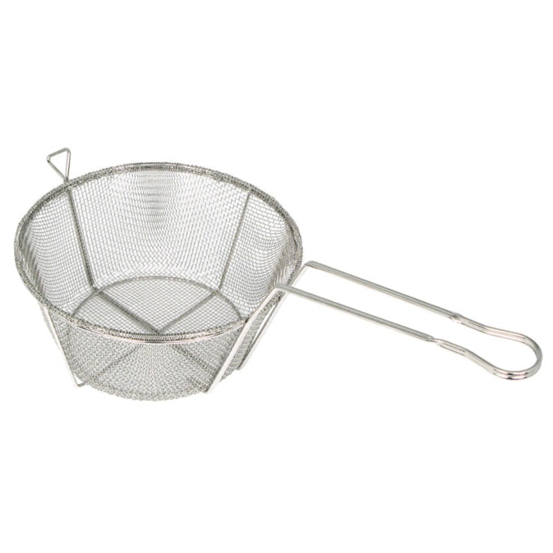 Winco Fryer Basket Round 6 mesh wire fry basket 10-7/16" dia FBRS-11
