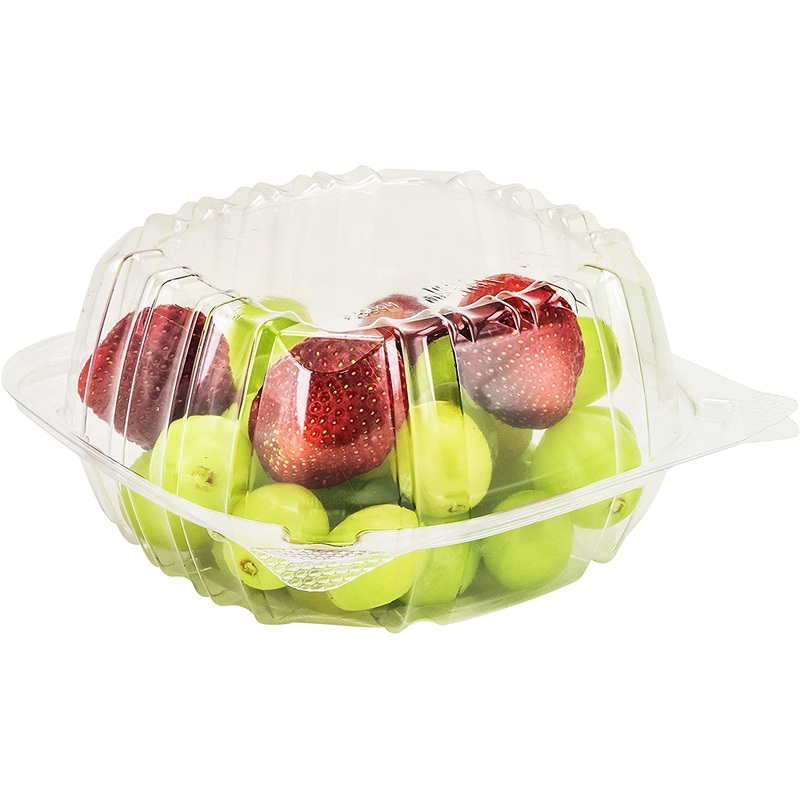 Dart C57PST1 OPS 6" Clear Hinged TakeoutContainer, 6"X 5.8" (Case of 500)