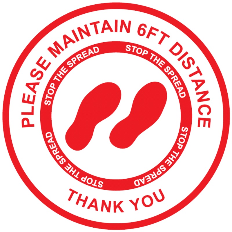 Physical Distancing Floor Decal*