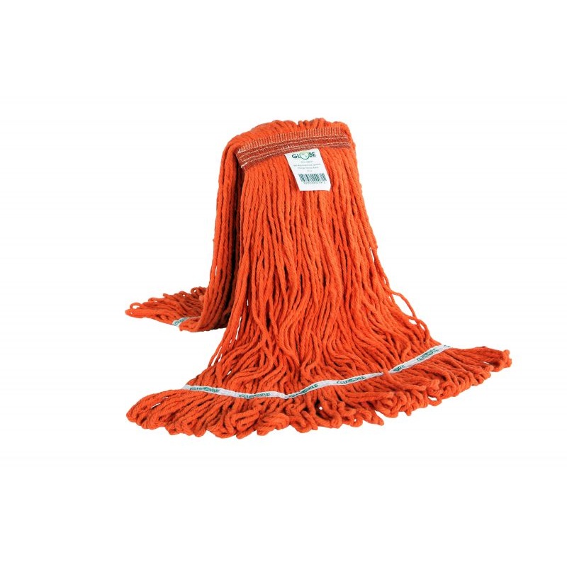 Synthetic Looped End Wet Mop w/ Narrow Band - Orange