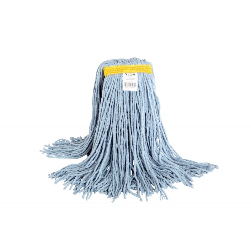 Synthetic Narrow Wet Mop w/ 24oz Band Cut End - Blue