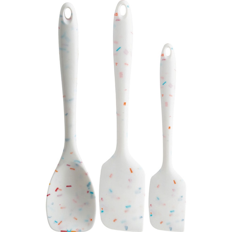 Three Piece Confetti Silicone Spatula Set