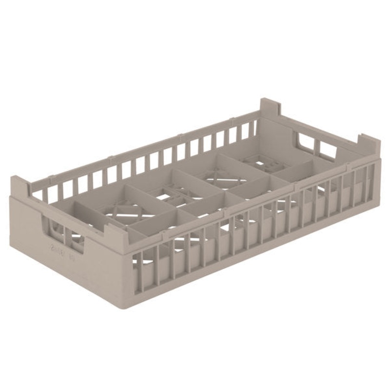 Vollrath 52806 Signature Half-Size Beige 10 Compartment 4 1/8" Tall Cup Rack*