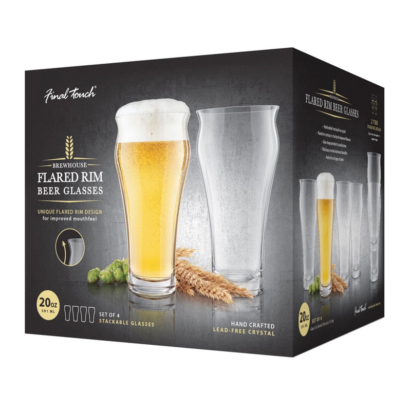 BEER GLASS 20OZ SET 4