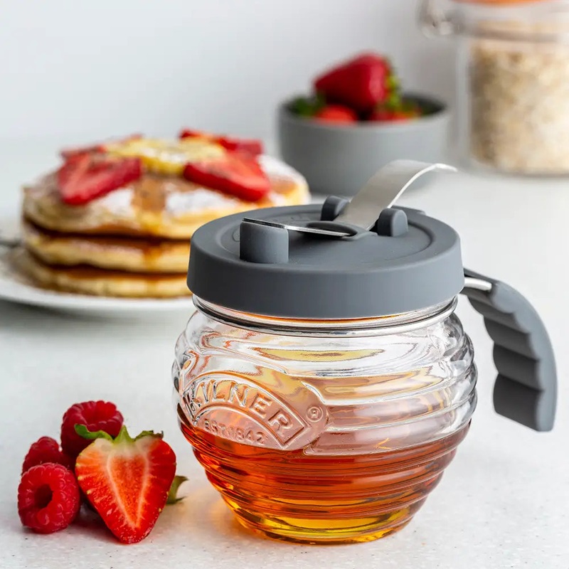 Kilner Syrup Dispenser, Glass with Silicone Lid, 400 ML 0025.026