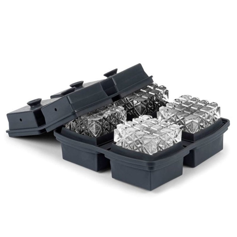 Peak Crystal Ice Tray, Etched, 4 Cubes, B0B11HR8Q3