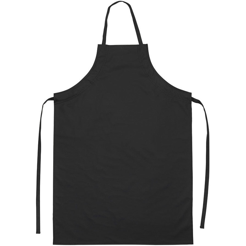 Winco Black Full-Length Dishwashing Apron BAW-2540BK