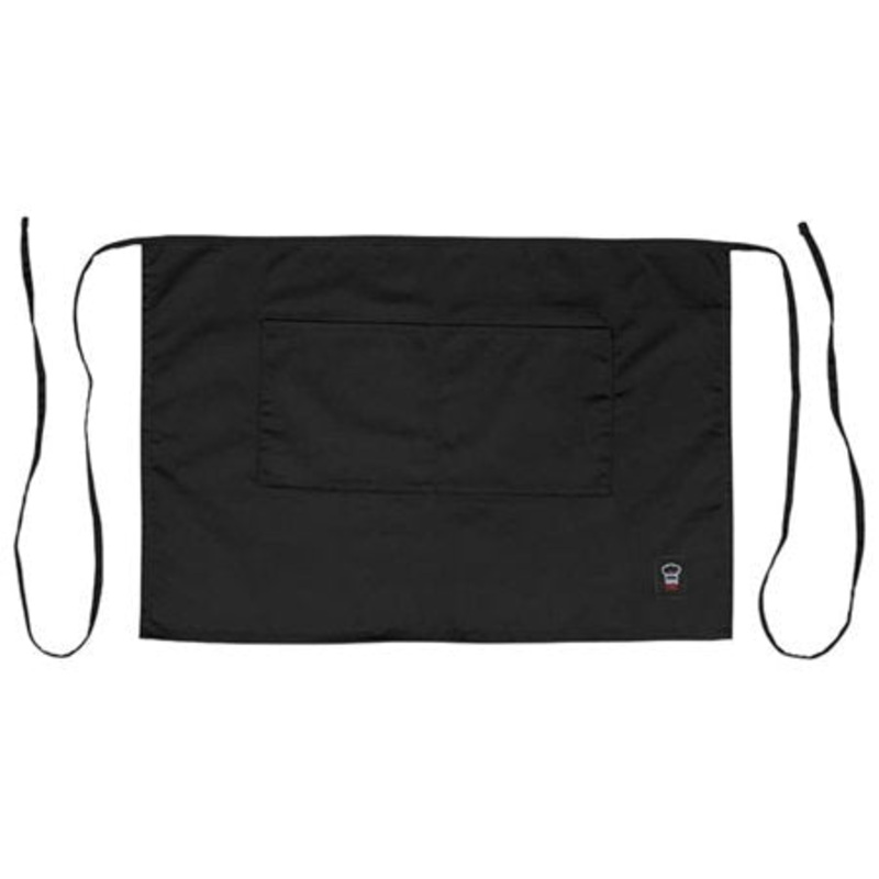 Winco Black Half Length Waist Apron WA-2819K