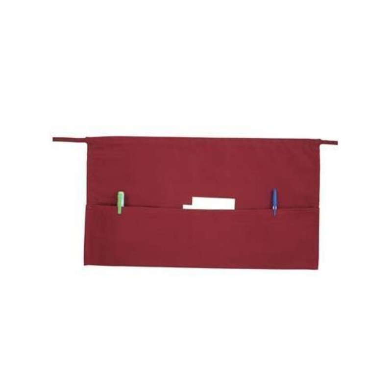 Winco Burgandy 3 Pocket Waist Apron WA-1221R