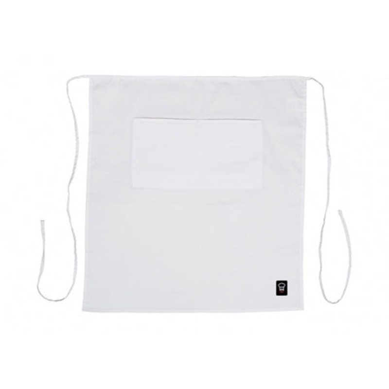Winco White 2 Pocket Waist Apron WA-3129WH