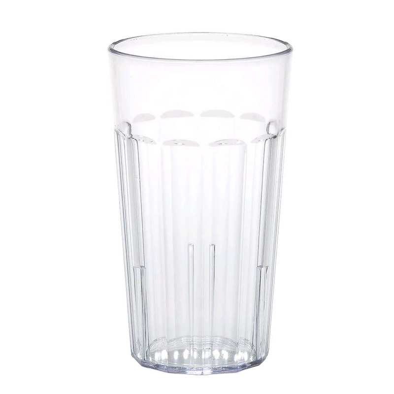 Cambro 12 3/5 oz Clear Fluted Plastic Tumbler NT12-152