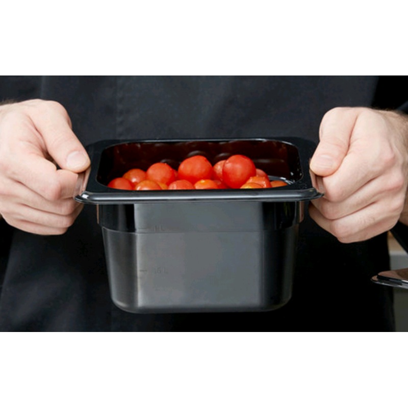 Cambro, Insert/Food Pan, Black, 1/6 Siza, 4" Deep, 64CW110*