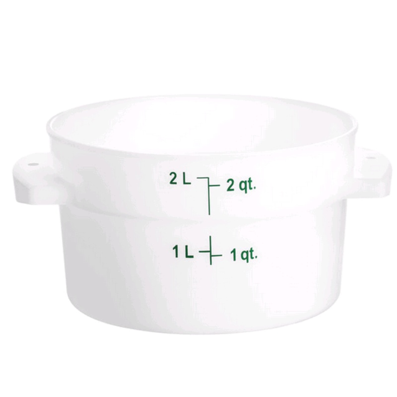 Carlisle 2 Qt. White Round Polyethylene Food Storage Container*