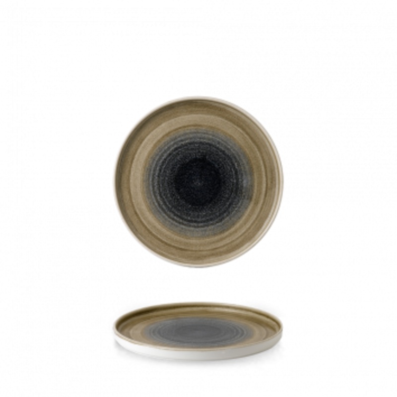 Chef's Plate, 81/4"" dia. x 3/4""H, round Churchill Super Vit, Stonecast, Aqueous, Bayou