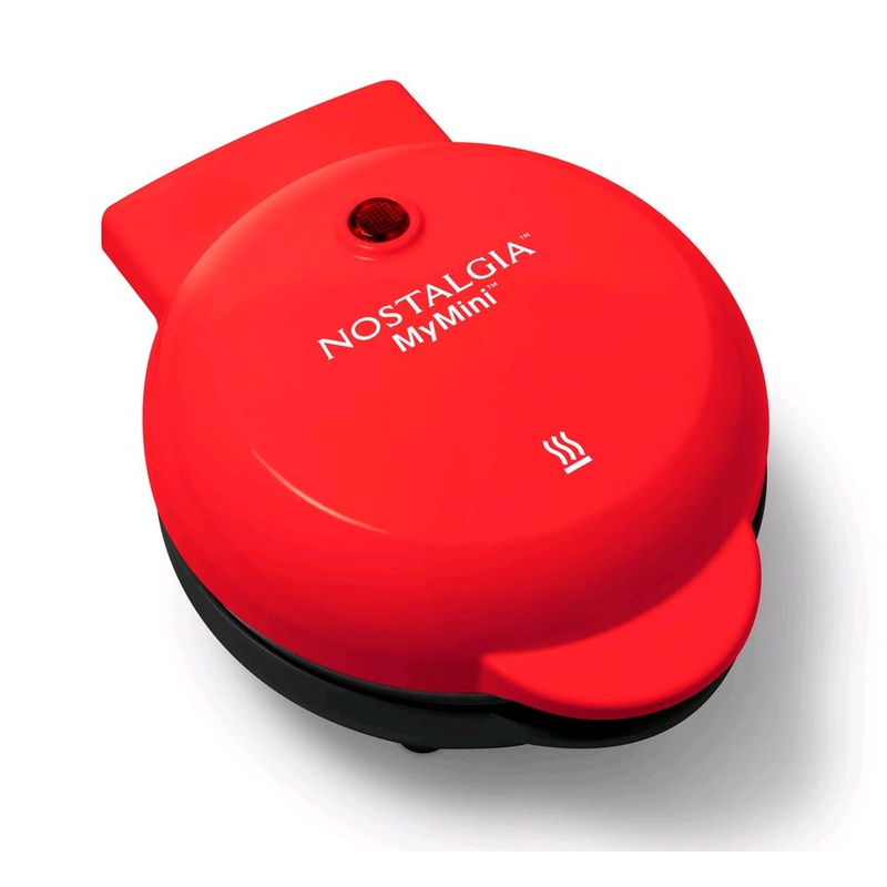 Nostalgia MyMini Personal Electric Waffle Maker "Building Blocks" NMWFBLKS5RD