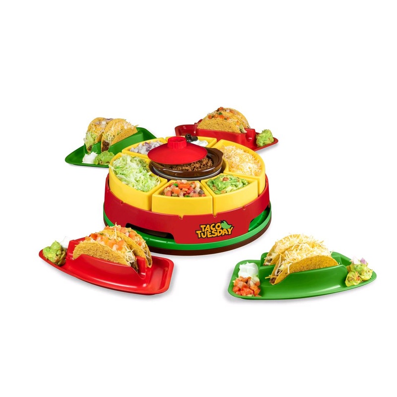 Nostalgia Taco Tuesday Heated Lazy Susan TCTLSB10