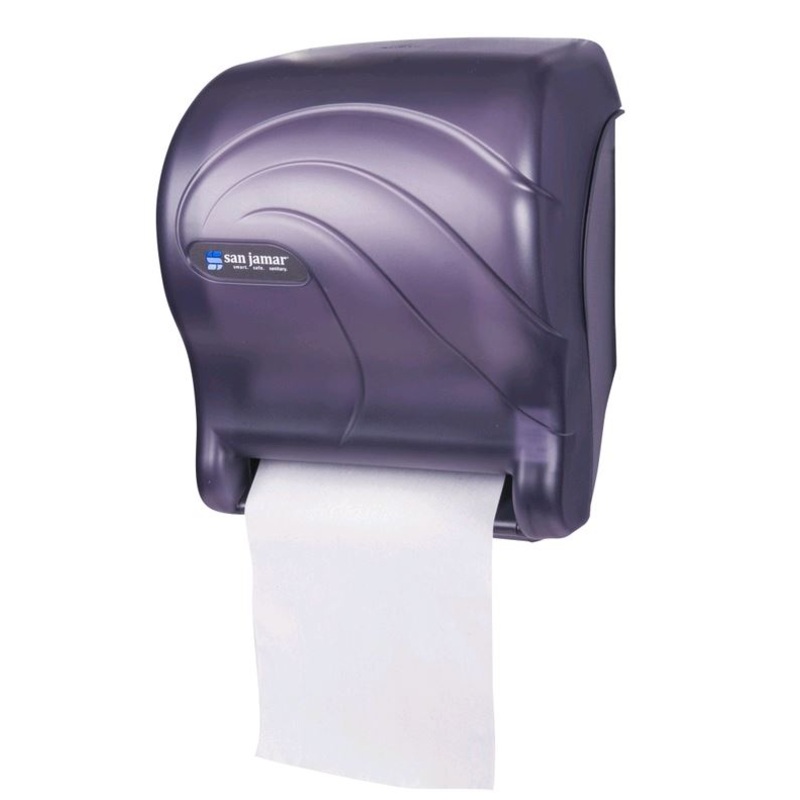 San Jamar ear-N-Dry Essence Black Automatic Towel Dispenser T8000TBK