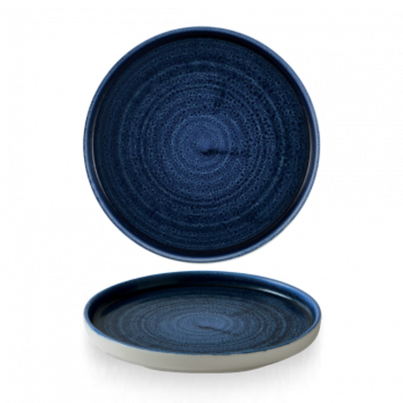 Walled Plate, 10.25" dia., plume ultramarine Churchill Super Vit, Stonecast