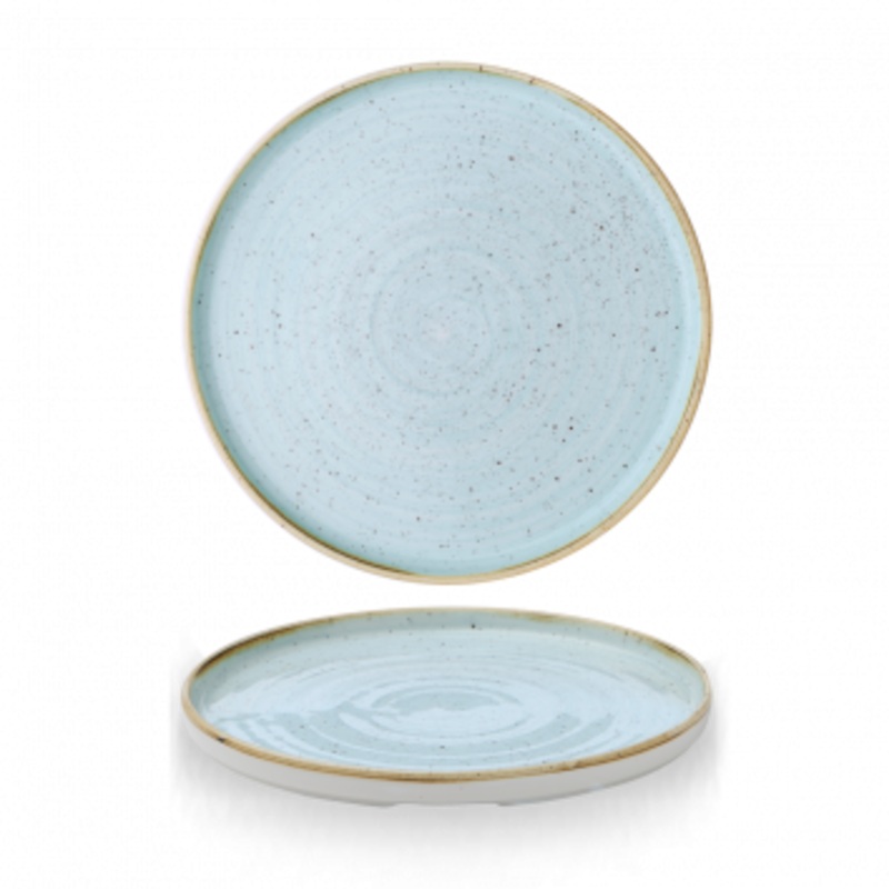Walled Plate, 102/8"" dia., Churchill Super Vit, Stonecast Duck Egg