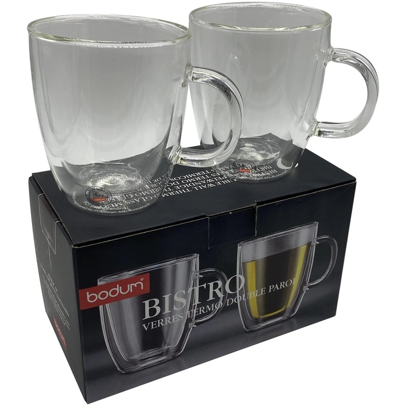 BISTRO double wall thermo-glass mug | 10604-10US4 *Sold Pack of 4*