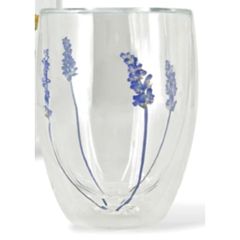 Danesco - Double Wall Tumbler, 350 ml, Lavender, Borosilicate Glass 836102 CL