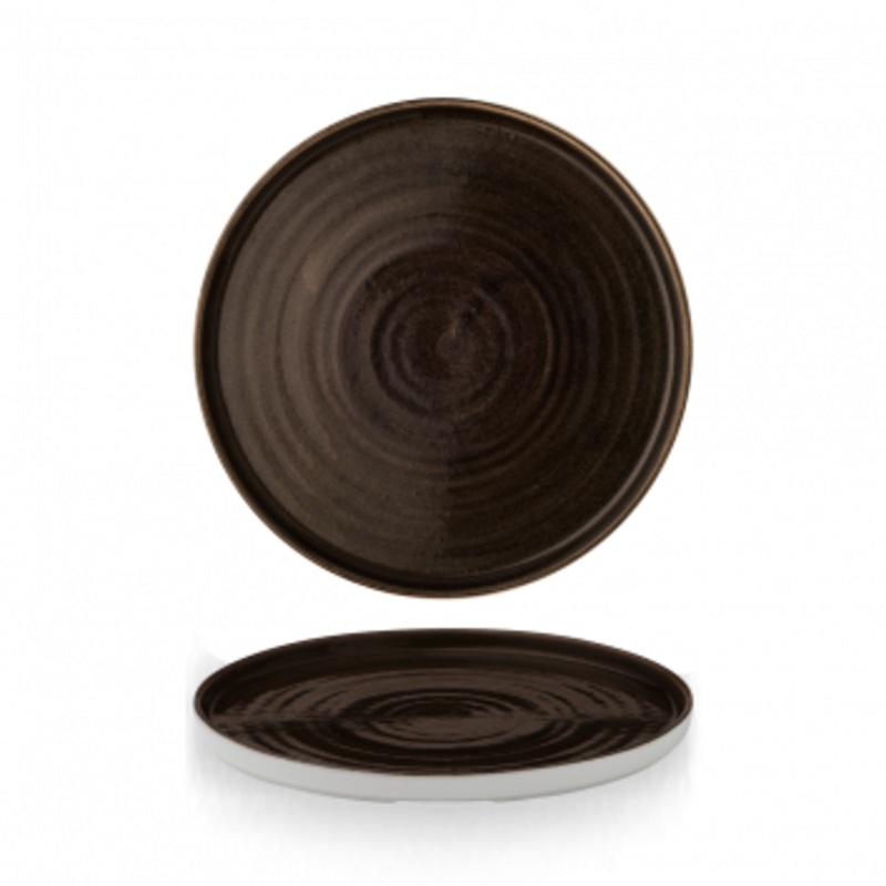Walled Plate, 8.67" dia., patina iron black Churchill Super Vit, Stonecast