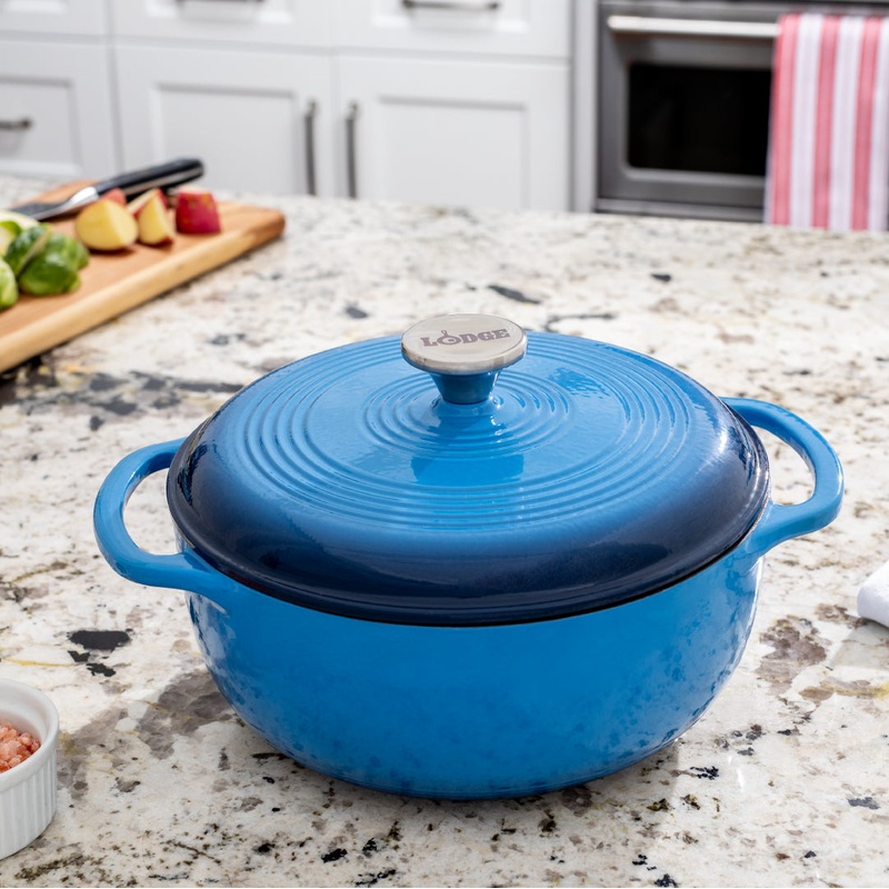 DUTCH OVEN 4.6QT BLUE ENAMELED