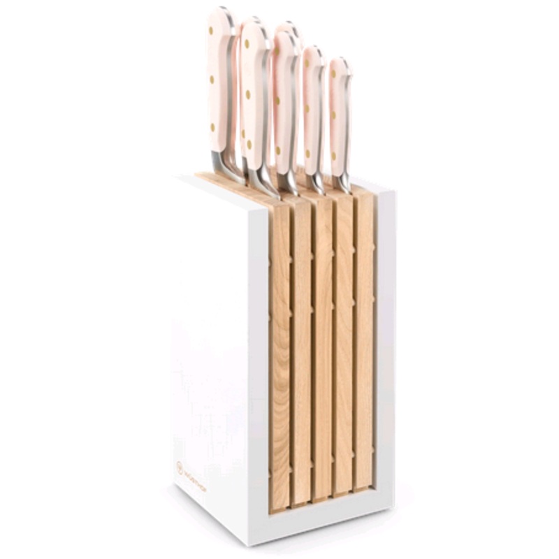 Wusthof Classic Pink Himalayan Salt 8 pcs. Designer White Knife Block Set 1091770714