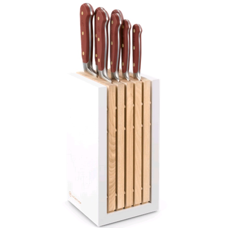 Wusthof Classic Tasty Sumac 8 pcs. Designer White Knife Block Set 1091770715