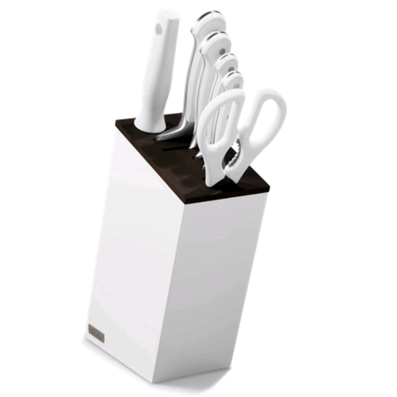 Wusthof Classic White 7 pcs. Slim Knife Block Set (Santoku) 1090270601