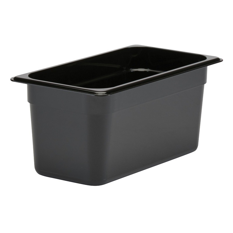 Cambro INSERT 1/3 SIZE 6" DP BLACK 36CW110