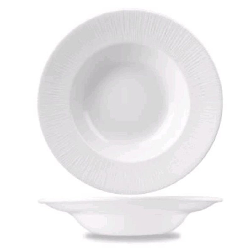 Churchill Super Vitfrified Bamboo 16.5oz Wide Rim White Bowl WHBALWBL1