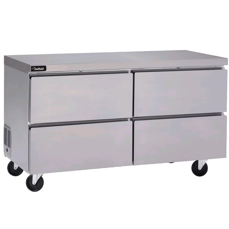 Delfield Used GUR48P-D 48" Worktop Refrigerator w/ (2) Sections & (4) Drawers, 115v