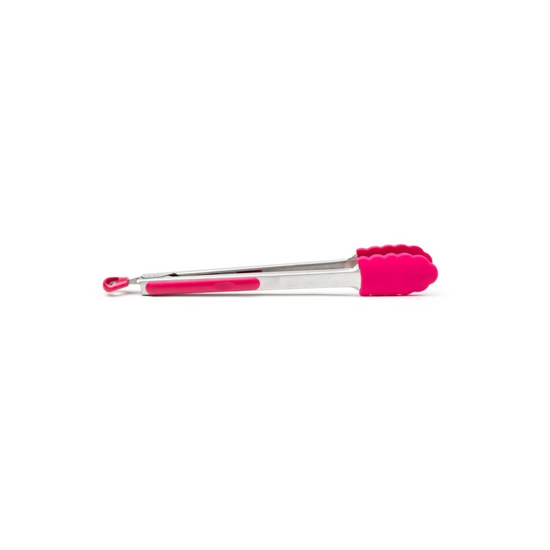 Fox Run 12" LOCKING TONGS, RASPBERRY 6073
