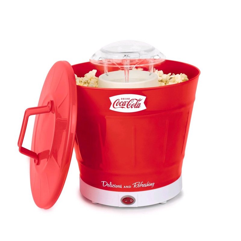 Nostalgia Coca Cola Hot Air Popcorn Popper CKAPHBKT8CR