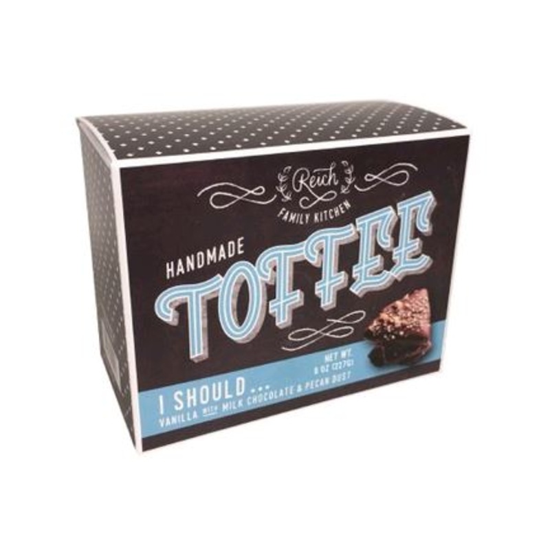 Toffee I Shouldn't, 4 oz. Vanilla with Milk Chocolate & Pecan Dust - RTOF4MP