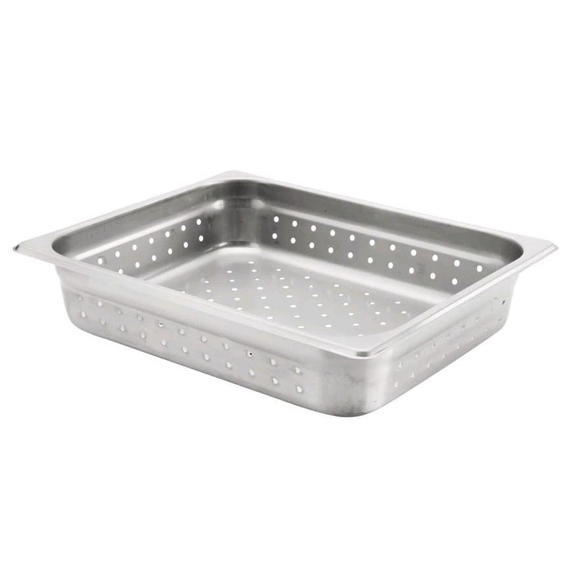 Browne 1/2 Size 2.5" Deep Perf. Stainless Steel Food Pan 5781212