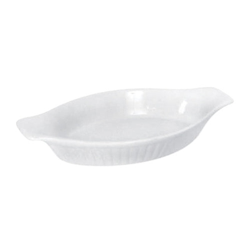 Browne 564014 16 oz White Porcelain Oval Lasagna Baking