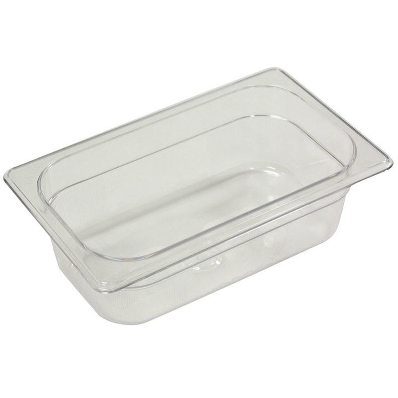 Rubbermaid 1/9 Size 2.5" Deep Clear Cold Food Pan FG100P00CLR*