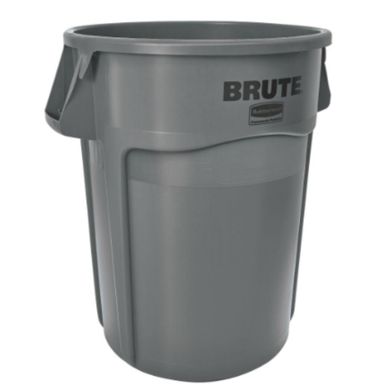Rubbermaid BRUTE Trash Container, Grey, 44gal  RCP-2643-60-GRAY
