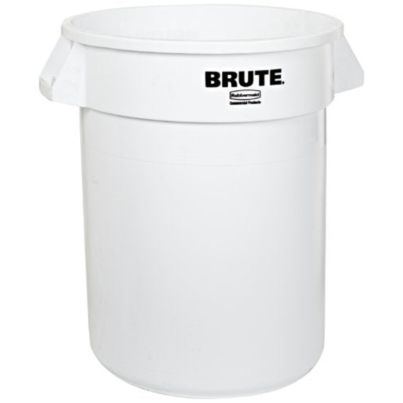Vented BRUTE 32 Gal White Garbage Container