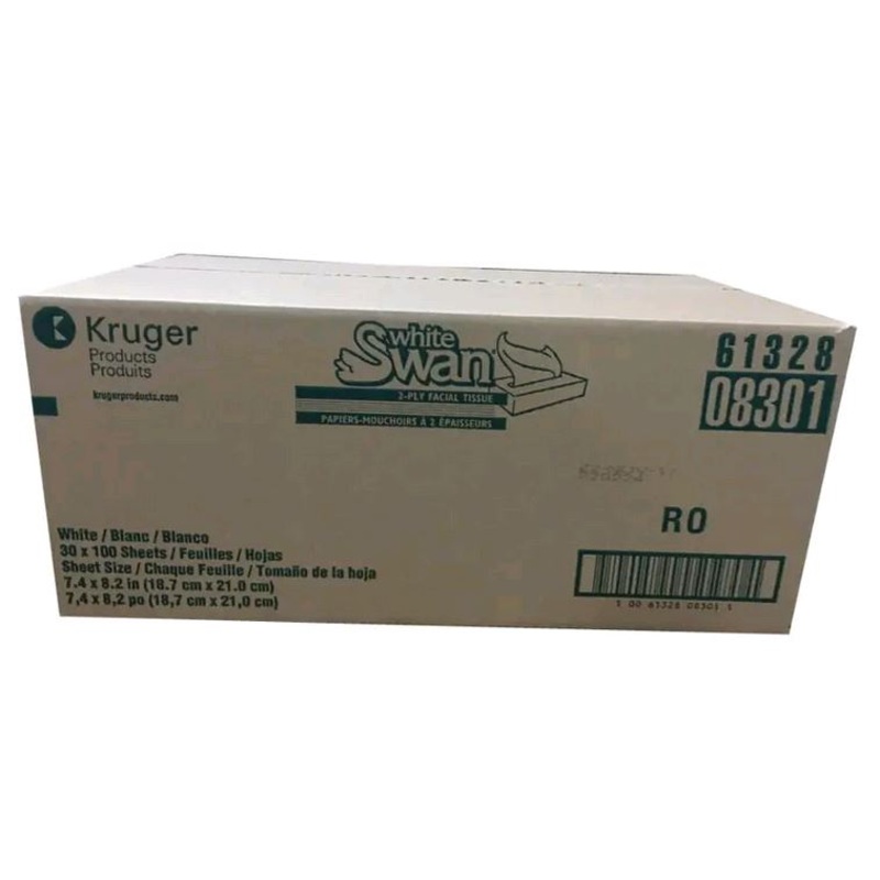 White Swan 2 Ply Facial Tissue