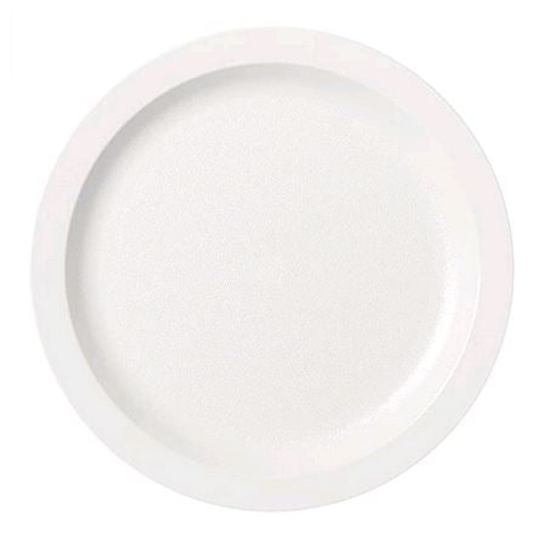 Cambro 9CWNR148 White Camwear Narrow Rim 9" Plate