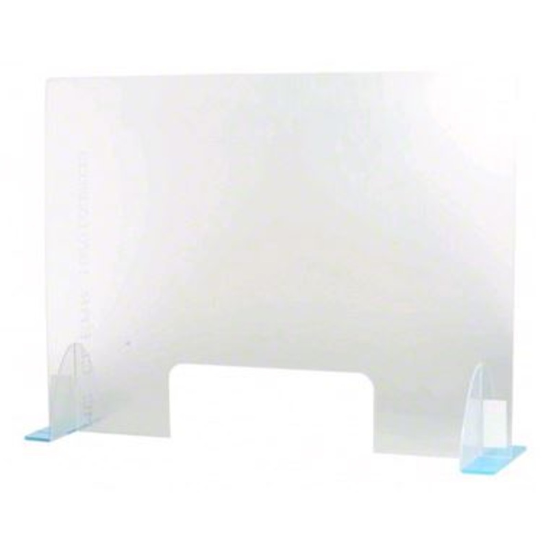 Globe Commercial Products Acrylic Countertop Shield - 32" x 24" x 8"