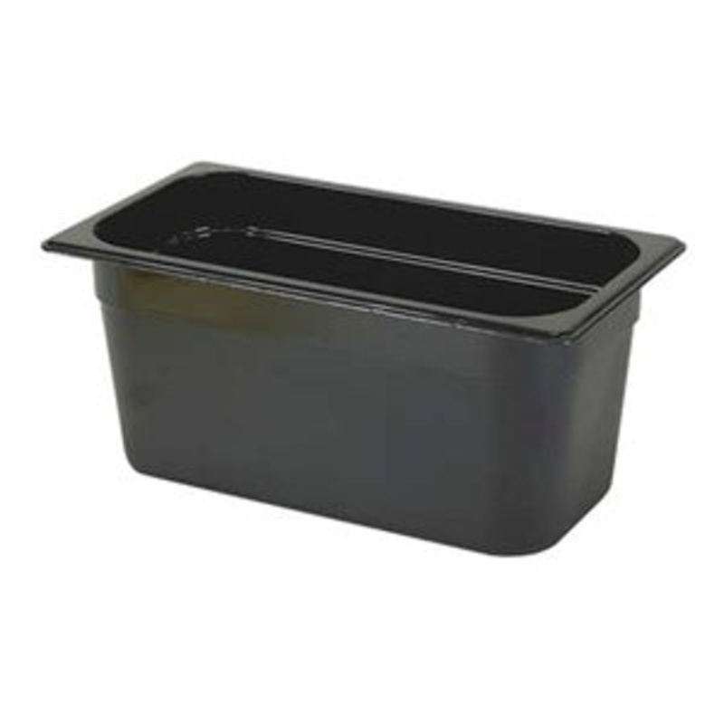 Rubbermaid 1/3 Size 6" Deep Black Food Pan FG218P00BLA*