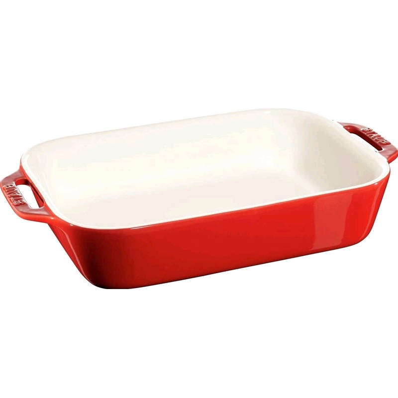 Staub 10.5" x 7.5" Ceramic Rectangular Baking Dish Cherry Red 40510-809