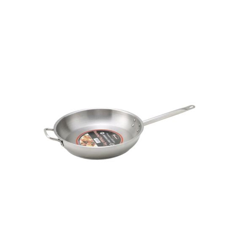 Winco 11" Premium Stainless Steel Fry Pan SSFP-11
