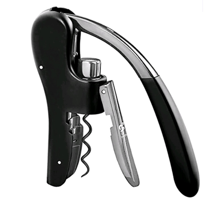 Black lever action corkscrew 15"