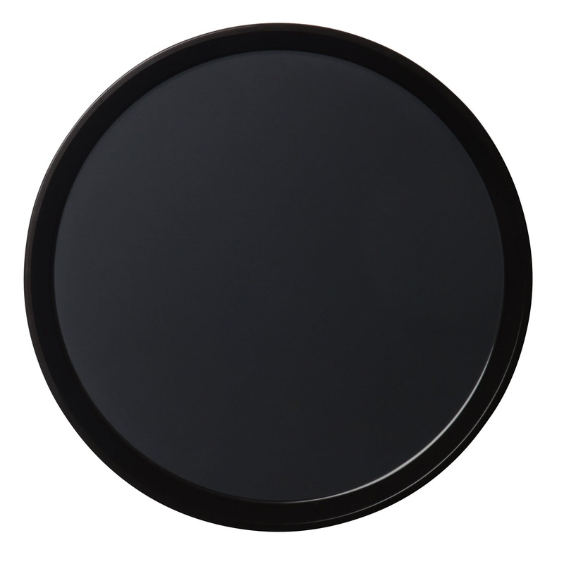 Cambro  Black 14" Round Polytread Serving Tray PT1400110